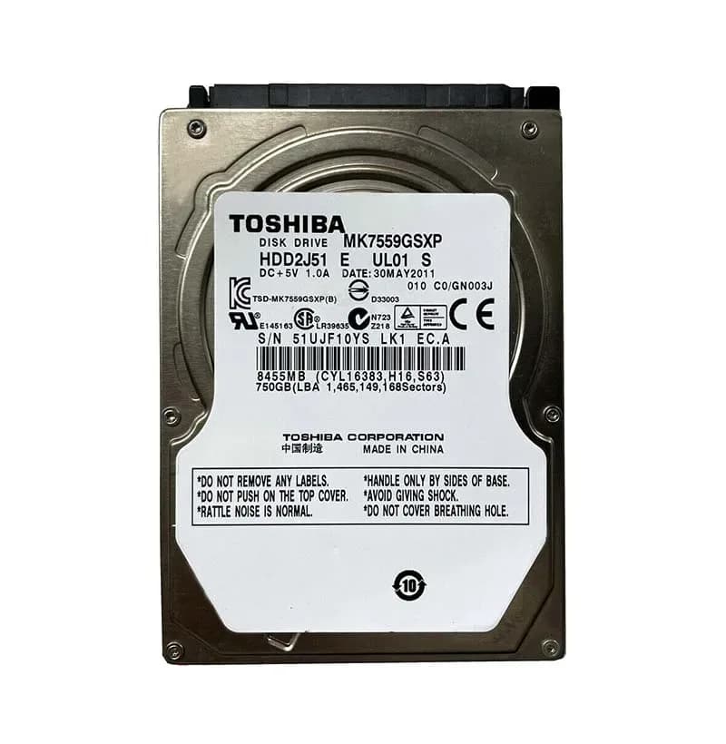 MK7559GSXP - Toshiba 750GB 5400RPM SATA 3Gb/s 2.5-in Hard Drive