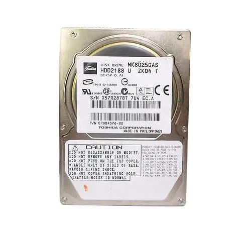 MK8025GAS - Toshiba 80GB 4200RPM IDE Ultra ATA/100 (ATA-6) 2.5" HDD