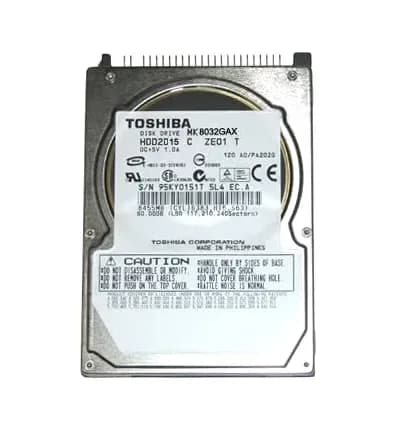 MK8032GAX - Toshiba 80GB 5400RPM PATA 8MB Cache 2.5-Inch Hard Drive
