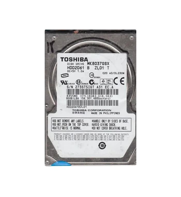 MK8037GSX - Toshiba 80GB 5400RPM SATA 3Gb/s 2.5-in Hard Drive
