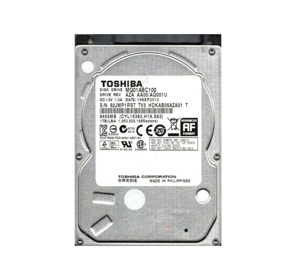 MQ01ABC100 - Toshiba 1TB 5400RPM SATA 3Gb/s 2.5-in Hard Drive