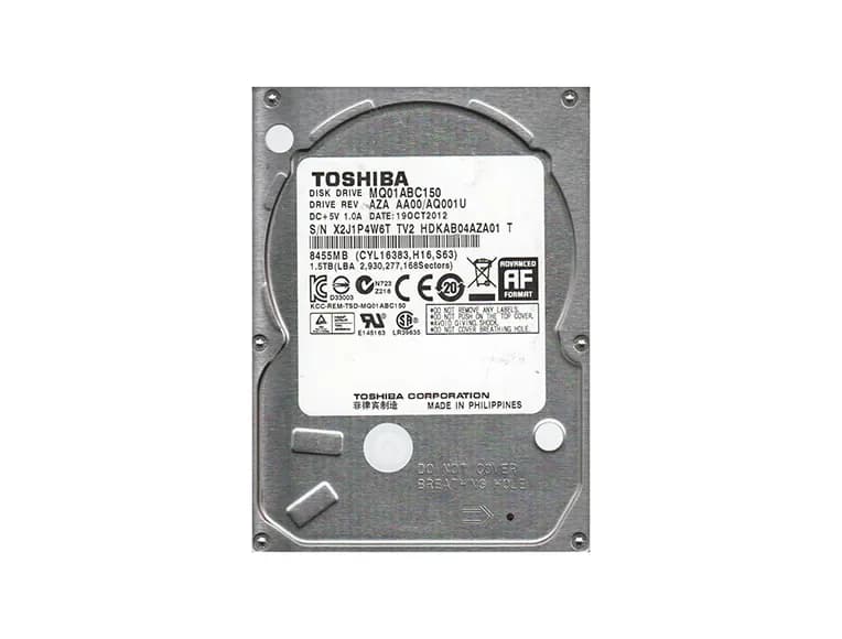 MQ01ABC150 - Toshiba 1.5TB 5400RPM SATA 3Gb/s 2.5" Hard Drive