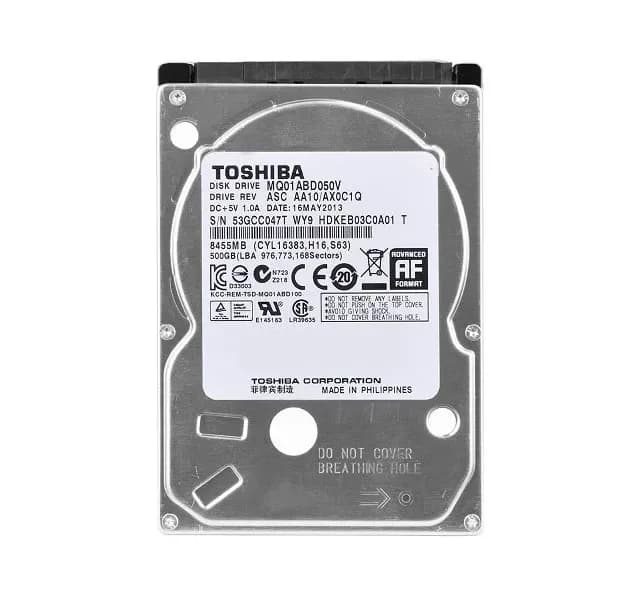 MQ01ABD050V - Toshiba 500GB 5400RPM SATA 3Gb/s 2.5-in Hard Drive