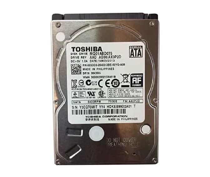 MQ01ABD075 - Toshiba 750GB 5400RPM SATA 3Gb/s 2.5-in Hard Drive