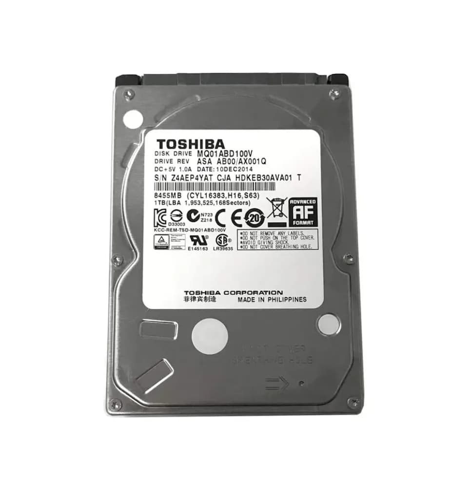 MQ01ABD100V - Toshiba 1TB 5400RPM SATA 3Gb/s 2.5-in Hard Drive