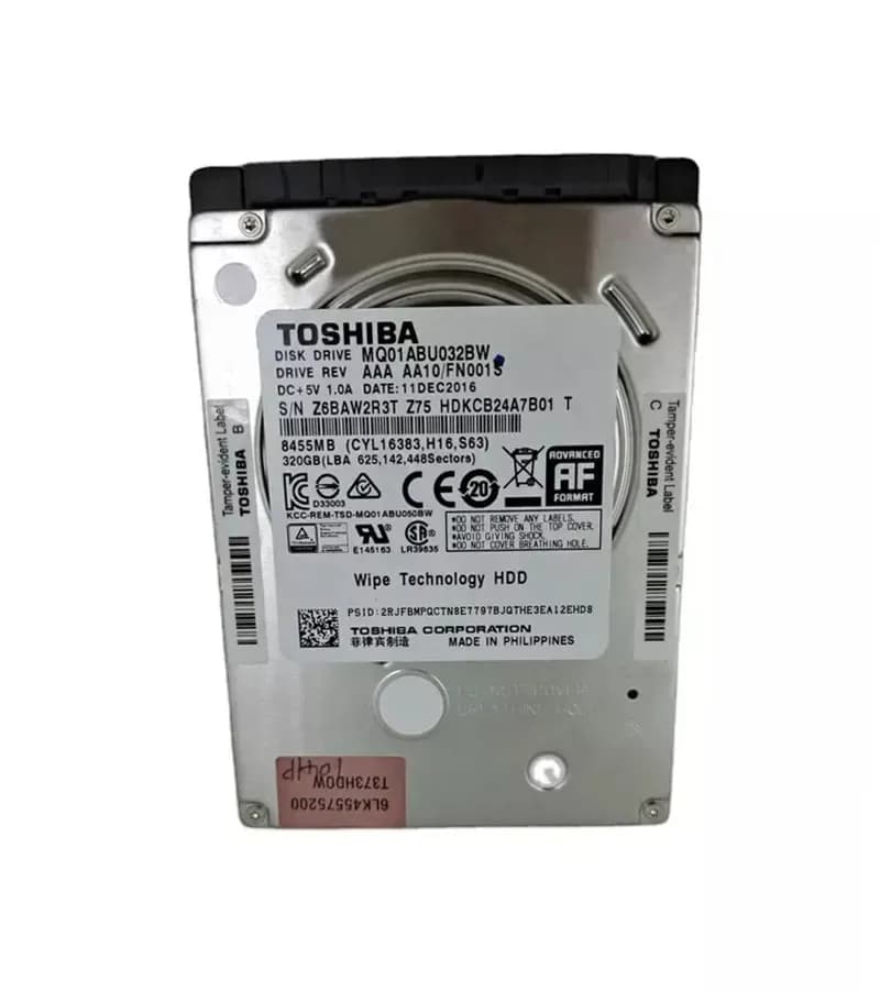 MQ01ABU032BW - Toshiba 320GB 5400RPM SATA 6Gb/s 2.5-in Hard Drive