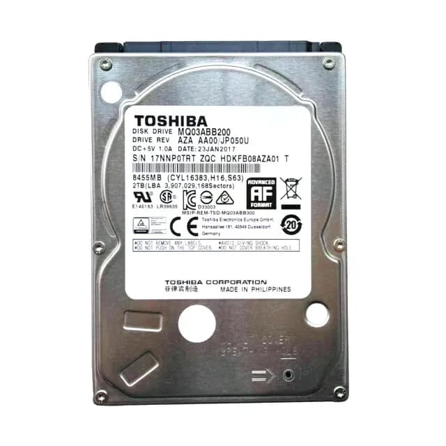 MQ03ABB200 - Toshiba 2TB 5400RPM SATA 6Gb/s 2.5-in Hard Drive