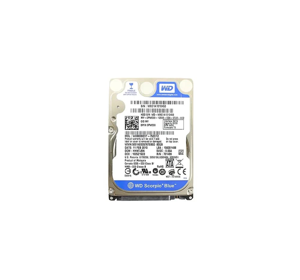 PW059 - Dell 320GB 5400RPM SATA 3Gb/s 2.5-in Hard Drive