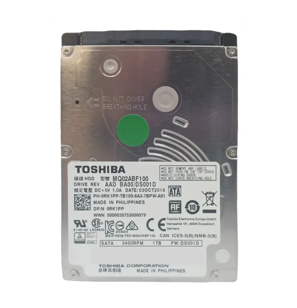 RK1PP - Dell 1TB 2.5-In SATA 6Gb/s 5400RPM Hard Drive
