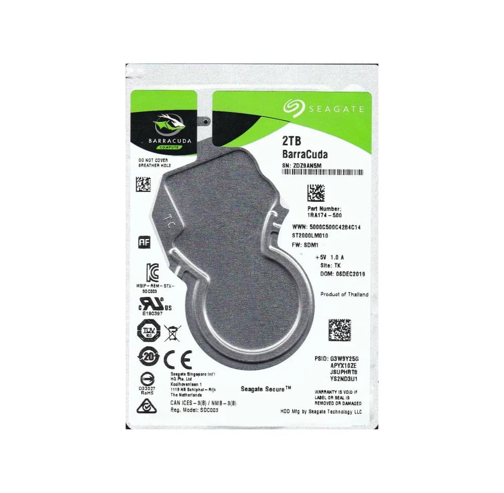 ST2000LM010 - Seagate 2TB 5400RPM SATA 6Gb/s SED FIPS 140-2 2.5" HDD