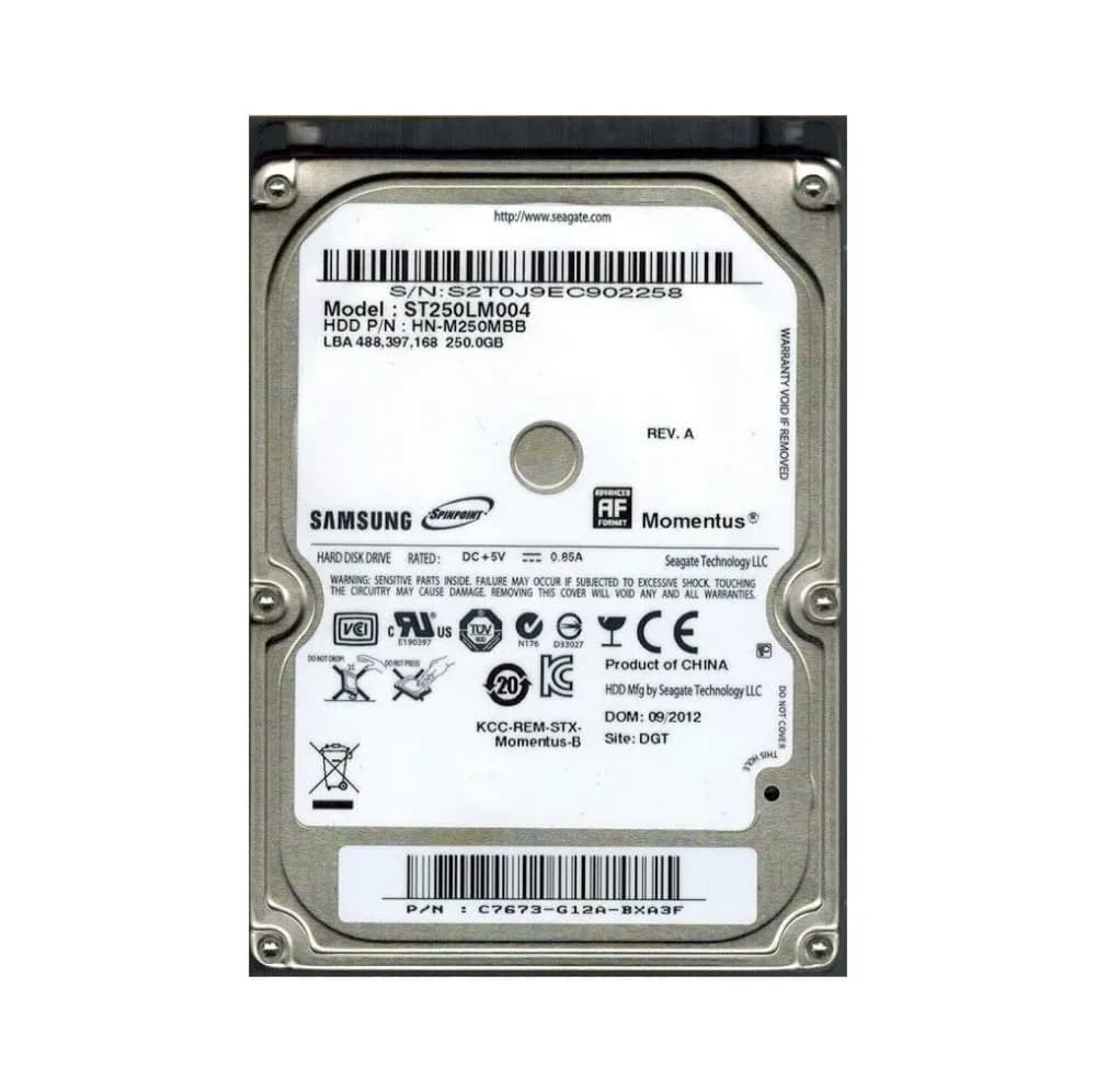 ST250LM004 - Seagate 250GB 5400RPM SATA 3Gb/s 2.5-in Hard Drive