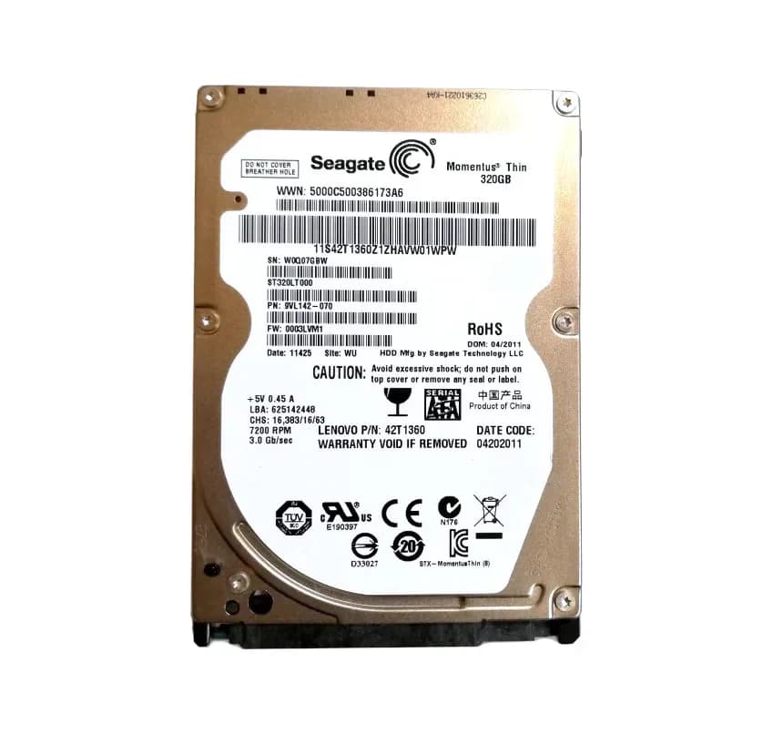 ST320LT000 - Seagate 320GB 5400RPM SATA 3Gb/s 2.5-in Hard Drive