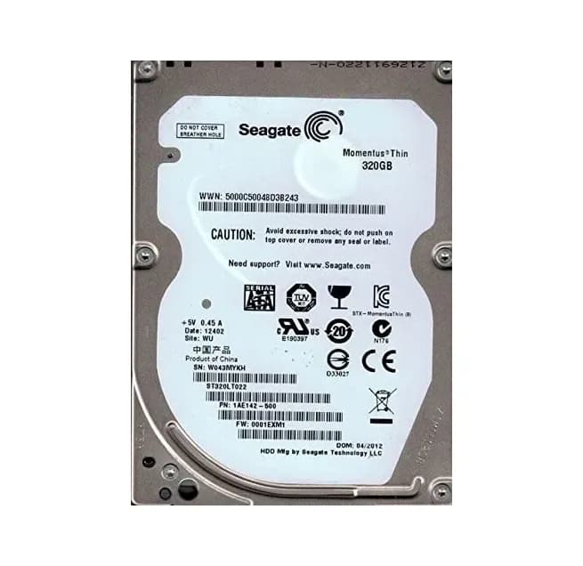 ST320LT022 - Seagate 320GB 5400RPM SATA 3Gb/s 2.5-in Hard Drive