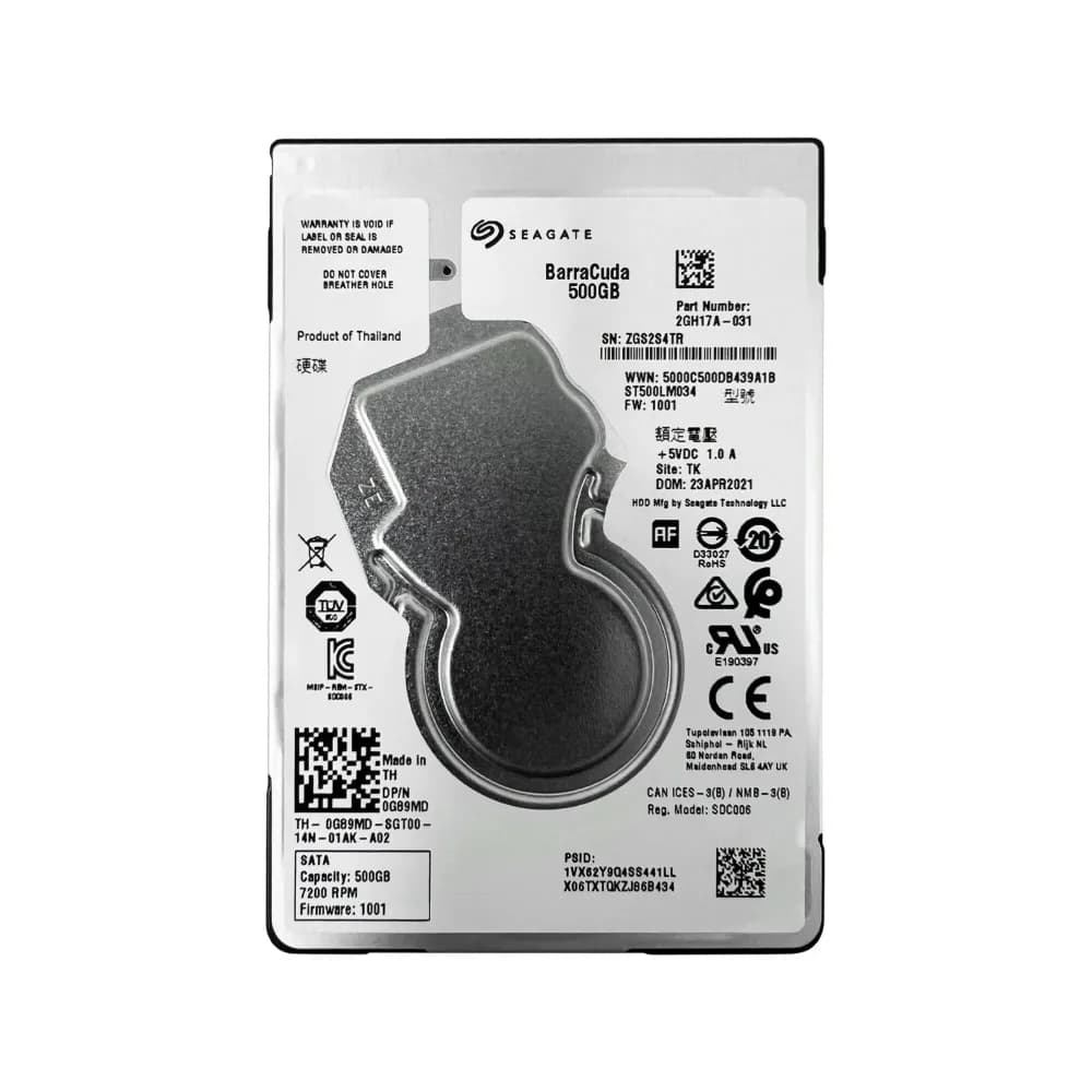 ST500LM034 - Seagate 500GB 7200RPM SATA 6Gb/s 2.5-in Hard Drive