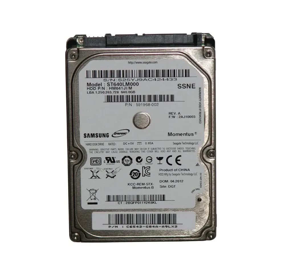 ST640LM000 - Seagate 640GB 5400RPM SATA 3Gb/s 2.5-in Hard Drive