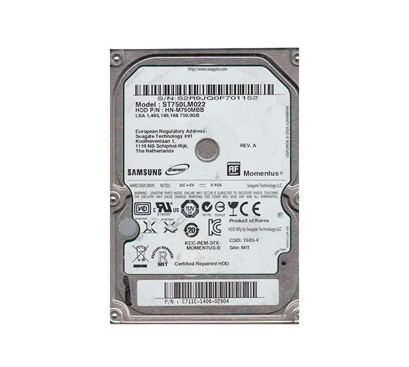 ST750LM022 - Seagate 750GB 5400RPM SATA 3Gb/s 2.5-in Hard Drive