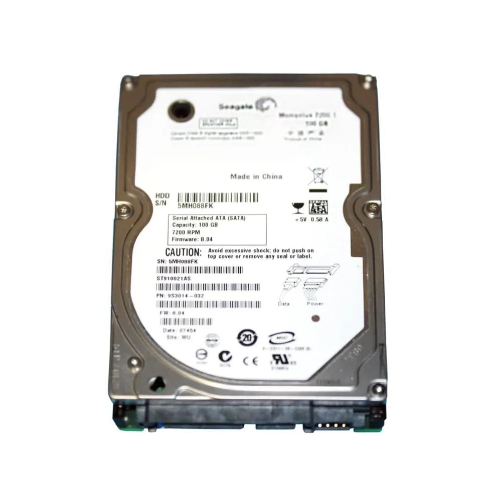 ST910021AS - Seagate 100GB 7200RPM SATA 1.5Gb/s 2.5-in Hard Drive
