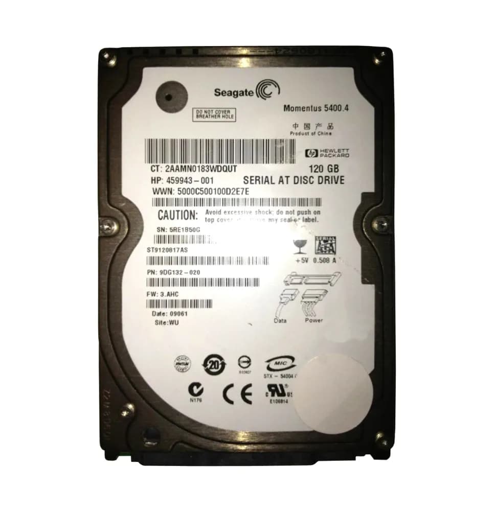 ST9120817AS - Seagate 120GB 5400RPM SATA 3Gb/s 2.5-in Hard Drive