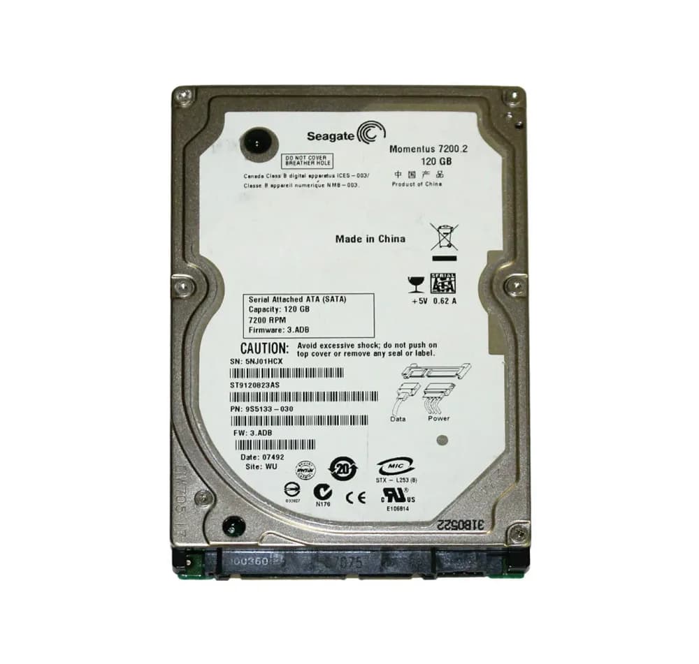 ST9120823AS - Seagate 120GB 7200RPM SATA 3Gb/s 2.5-in Hard Drive