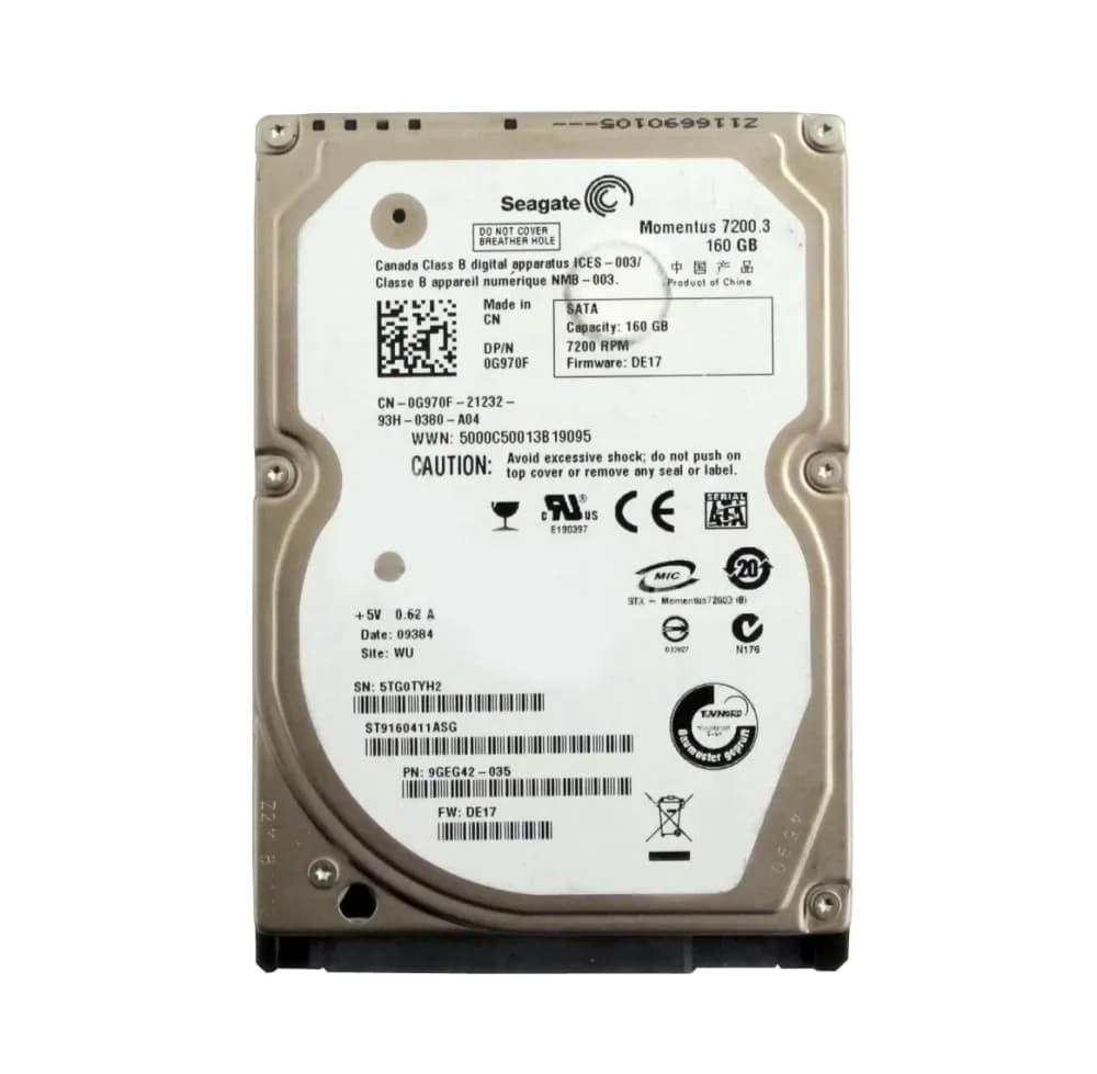 ST9160411ASG - Seagate 160GB 7200RPM SATA 2.5-inch Laptop Hard Drive