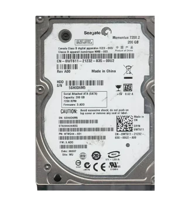 ST9200420ASG - Seagate 200GB 7200RPM SATA 3Gb/s 2.5-in HDD