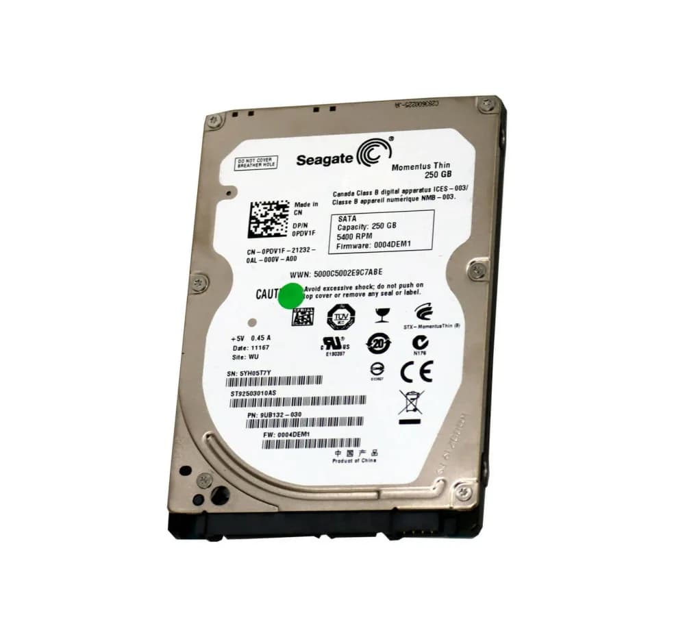 ST92503010AS - Seagate 250GB 5400RPM SATA 3Gb/s 2.5-in Hard Drive