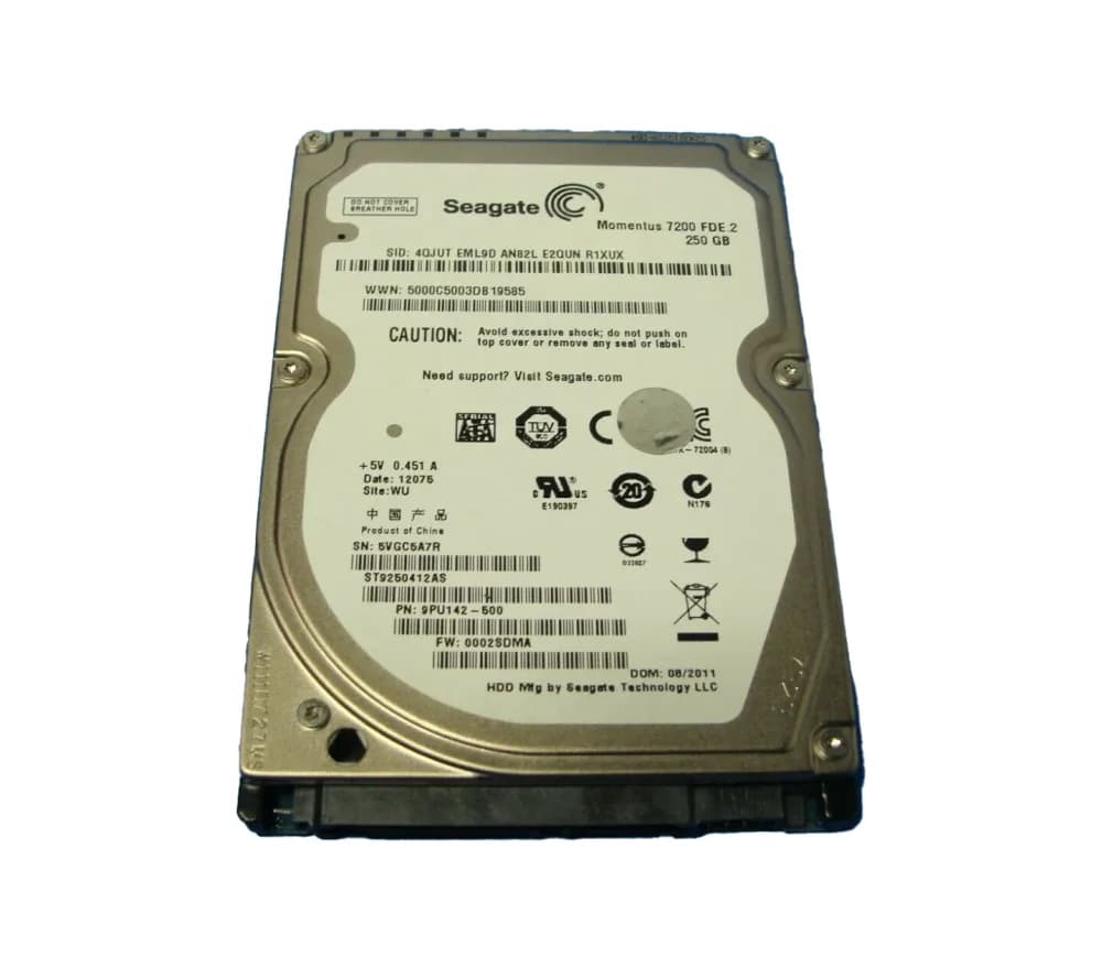 ST9250412AS - Seagate 7200RPM 250GB SATA 3Gb/s 2.5-in Hard Drive