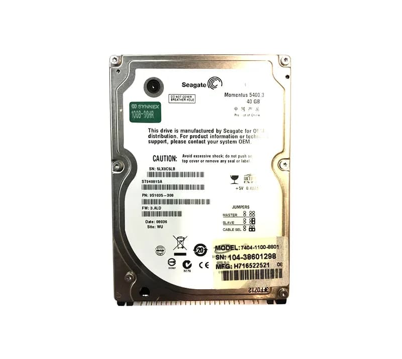 ST940815A - Seagate 40GB 5400RPM ATA/100 2.5-inch Hard Drive
