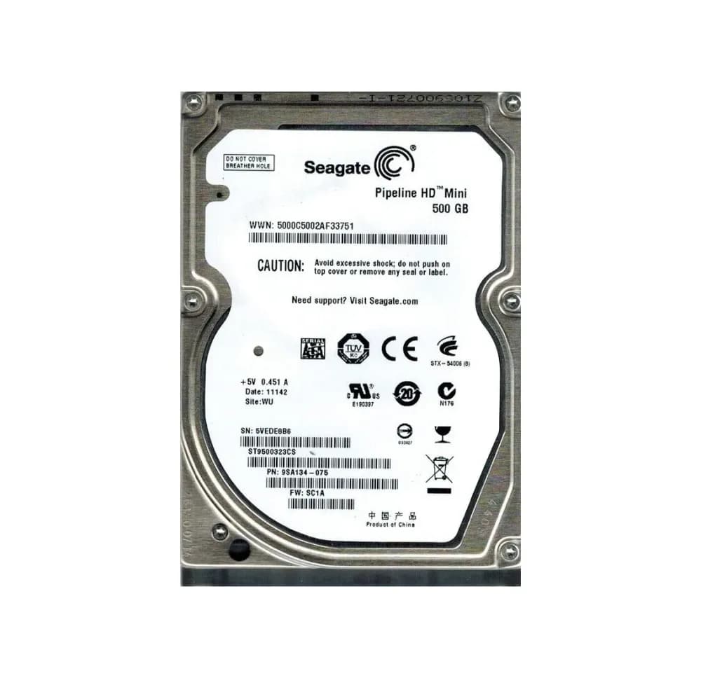 ST9500323CS - Seagate 500GB 5400RPM SATA 3Gb/s 2.5-in Hard Drive