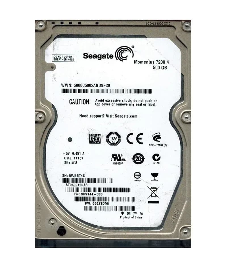 ST9500420AS - Seagate 500GB 7200RPM SATA 3Gb/s 2.5-in Hard Drive