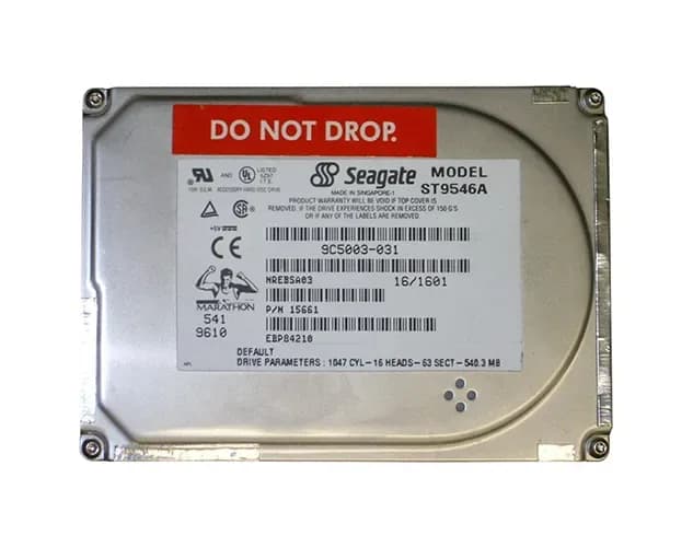 ST9546A - Seagate 540MB 4500RPM IDE/ATA 120KB Cache 2.5" Hard Drive