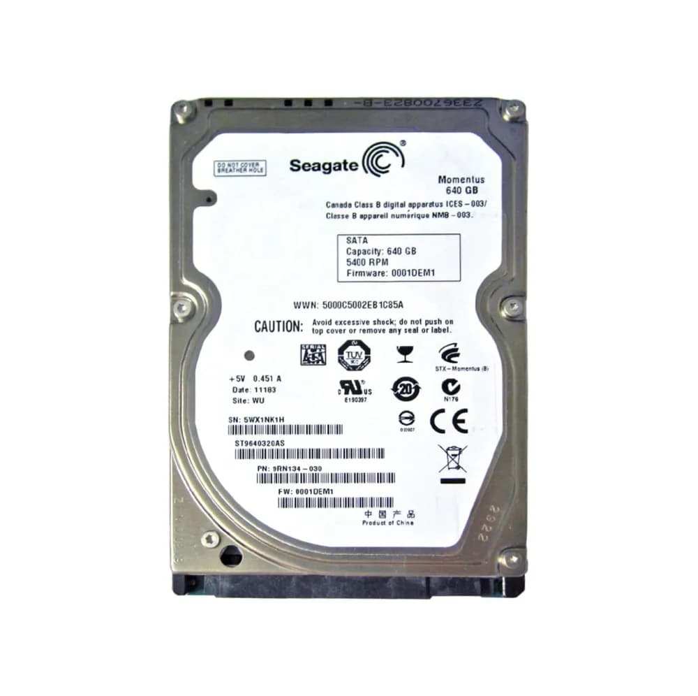 ST9640320AS - Seagate 640GB 5400RPM SATA 3Gb/s 2.5-in Hard Drive