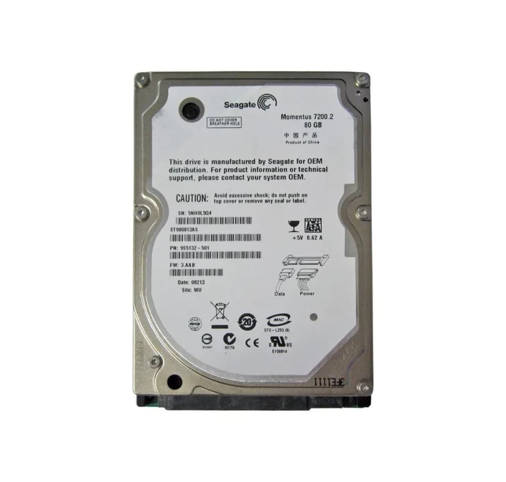 ST980813AS - Seagate Momentus 80GB 7200RPM SATA 2.5" Laptop Hard Drive
