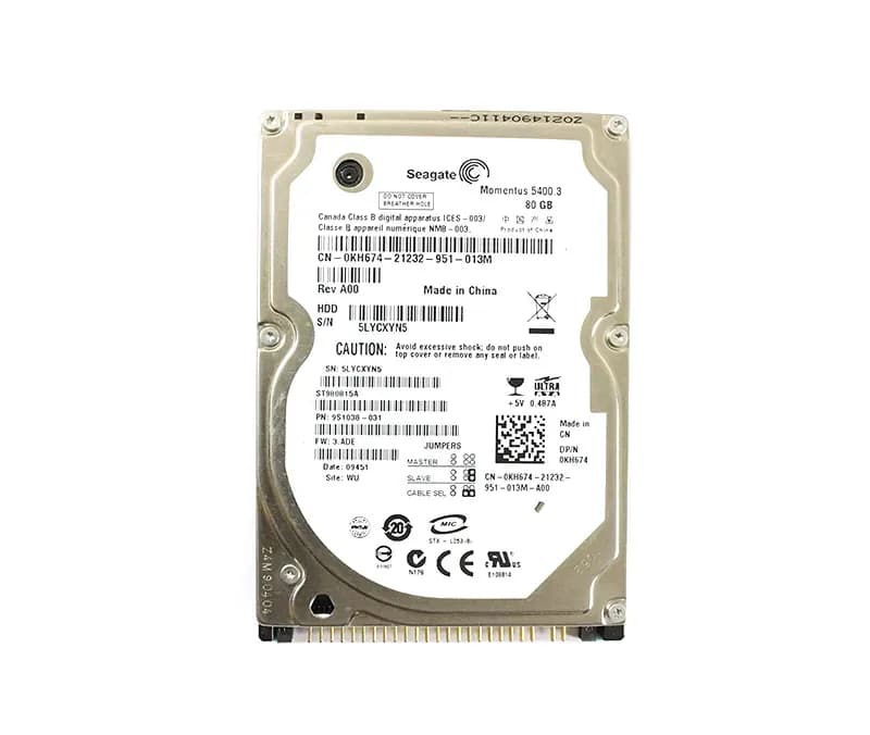 ST980815A - Seagate 80GB 5400RPM ATA-100 2.5-Inch Hard Drive