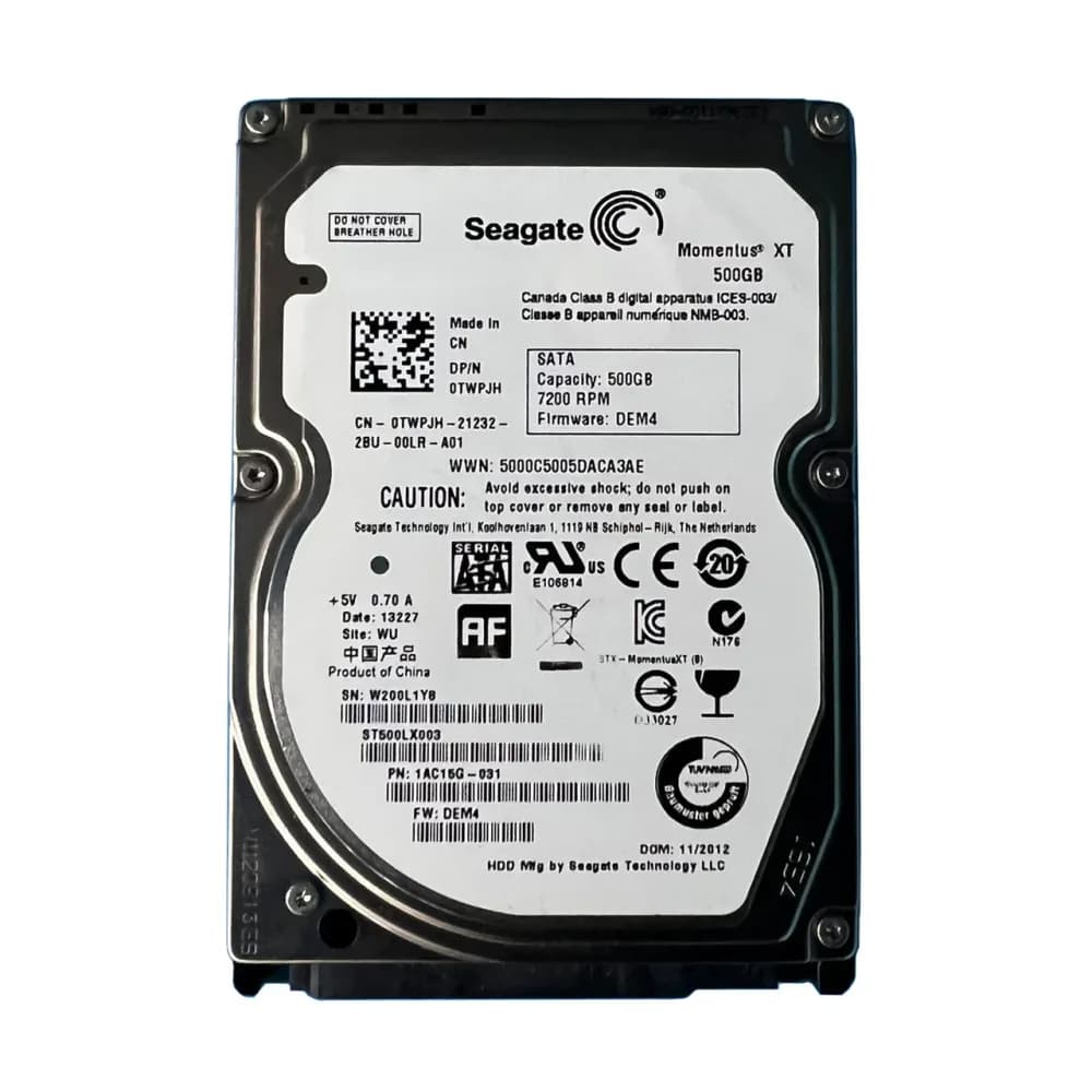 TWPJH - Dell 500GB 7200RPM SATA 6Gb/s 2.5-in Hard Drive