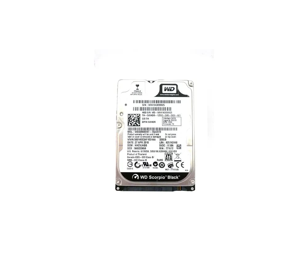 V6HDR - Dell 320GB 7200RPM SATA 3Gb/s 2.5-in Hard Drive