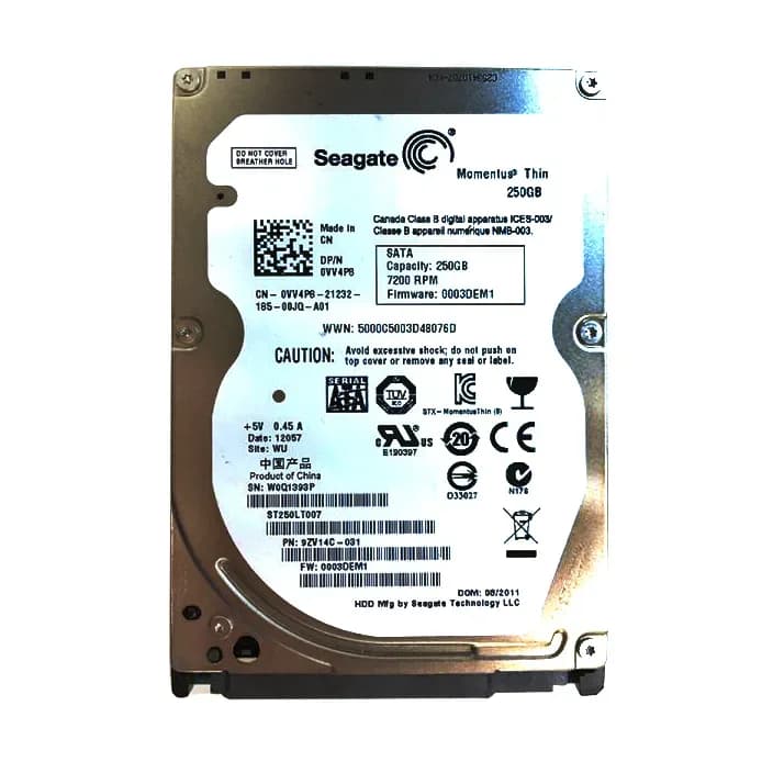 VV4P8 - Dell 250GB 7200RPM SATA 3Gb/s 2.5-in Hard Drive