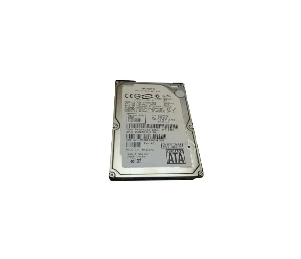 WC003 - Dell 40GB 5400RPM SATA 1.5Gb/s 2.5-in Hard Drive