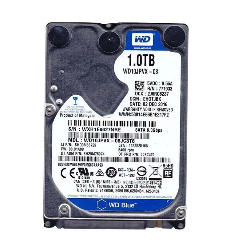 WD10JPVX - Western Digital 1TB 5400RPM SATA 6Gb/s 2.5-in Hard Drive
