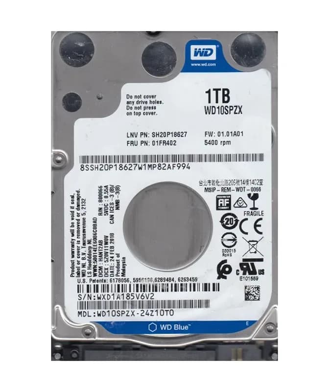 WD10SPZX - Western Digital 1TB 5400RPM SATA 6Gb/s 2.5-in Hard Drive