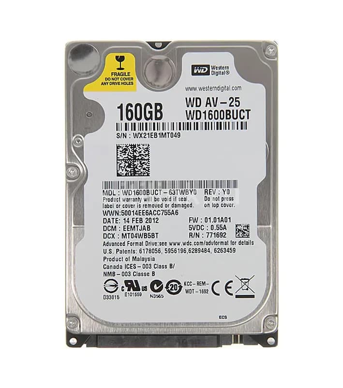 WD1600BUCT - WD 160GB 5400RPM SATA 3Gb/s 2.5-in HDD