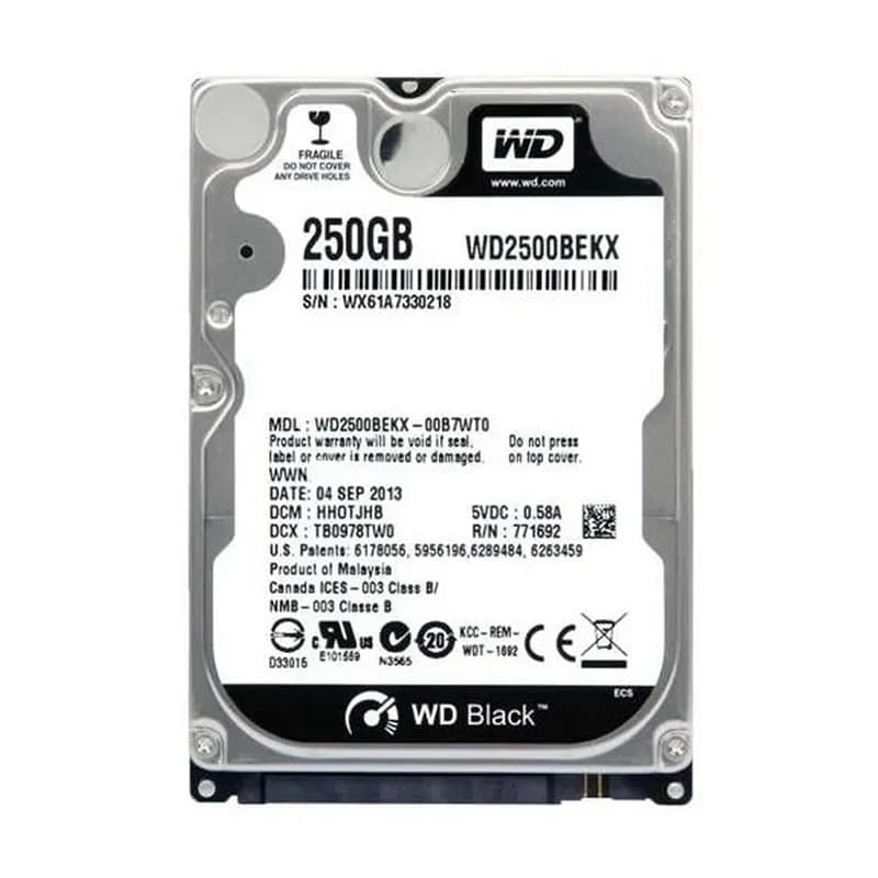 WD2500BEKX - WD 250GB 7200RPM SATA 6Gb/s 2.5-in HDD