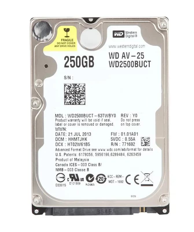 WD2500BUCT - WD 250GB 5400RPM SATA 3Gb/s 2.5-in HDD