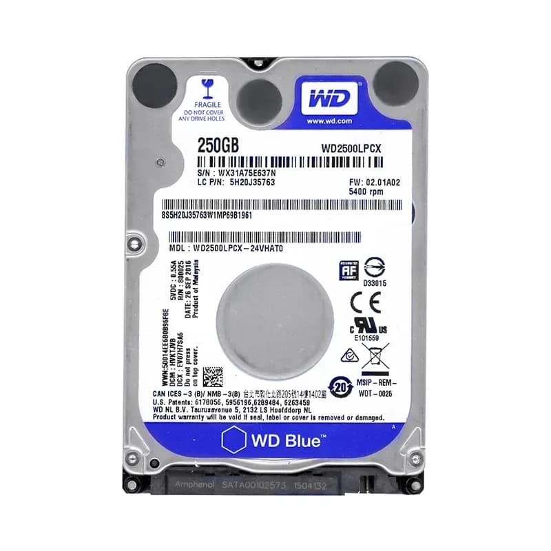 WD2500LPCX - WD 250GB 5400RPM SATA 6Gb/s 2.5-in HDD