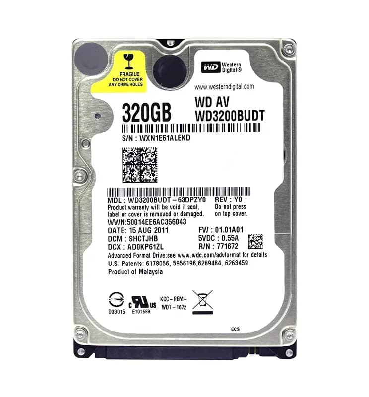 WD3200BUDT - WD 320GB 5400RPM SATA 3Gb/s 2.5-in HDD