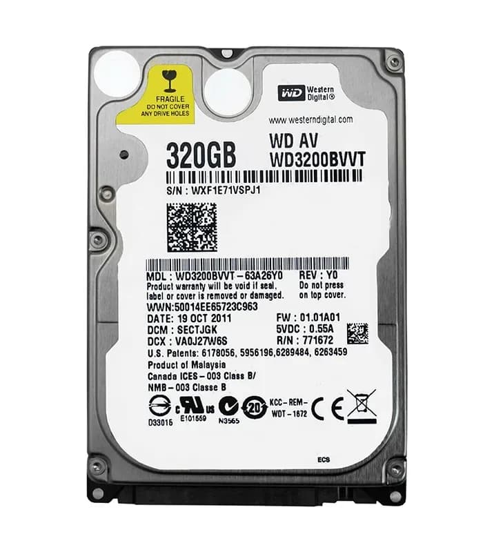 WD3200BVVT - WD 320GB 5400RPM SATA 3Gb/s 2.5-in HDD