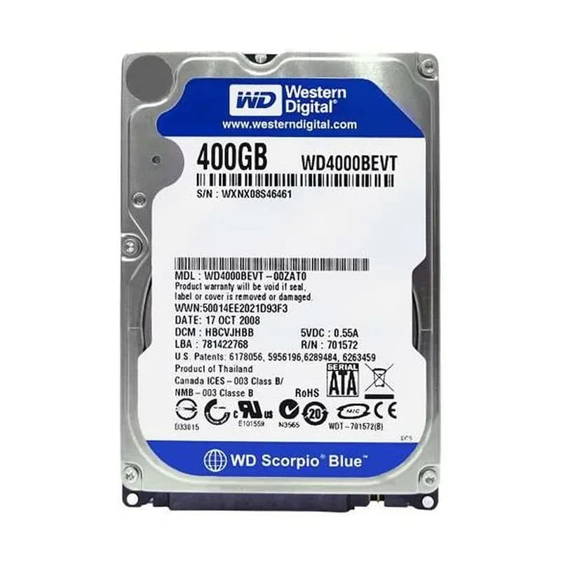 WD4000BEVT - WD 400GB 5400RPM SATA 3Gb/s 2.5-in HDD