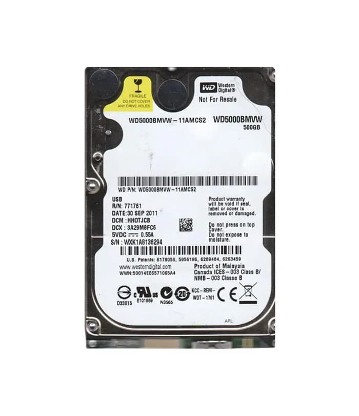 WD5000BMVW - WD 500GB 5400RPM USB 3.0 2.5-inch Hard Drive