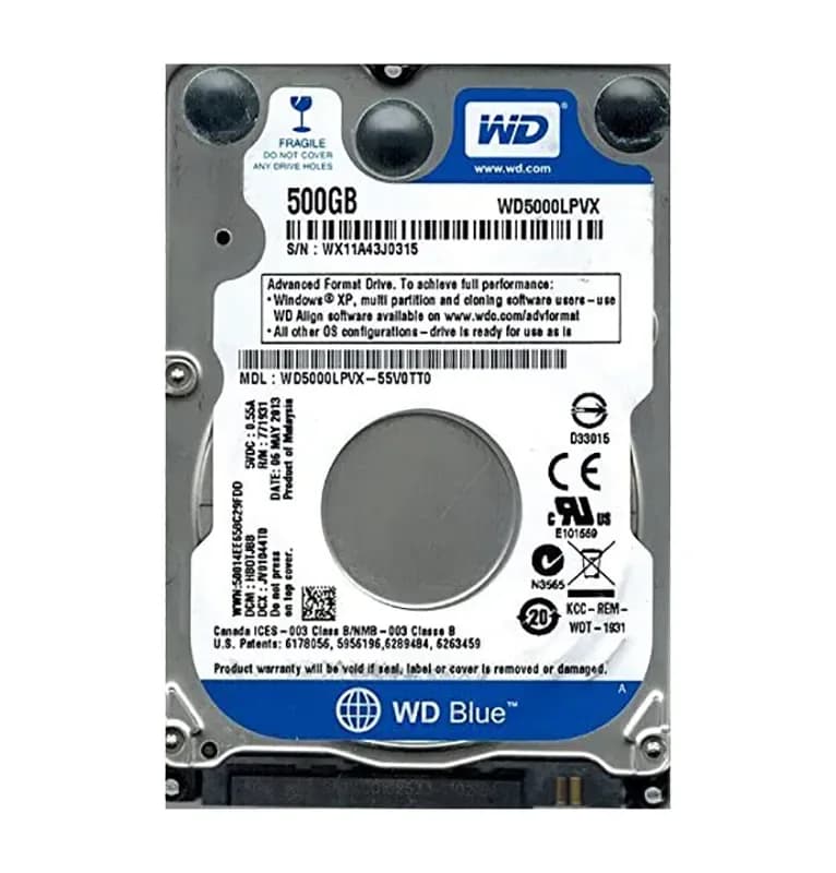 WD5000LPVX - WD 500GB 5400RPM SATA 6Gb/s 2.5-in HDD