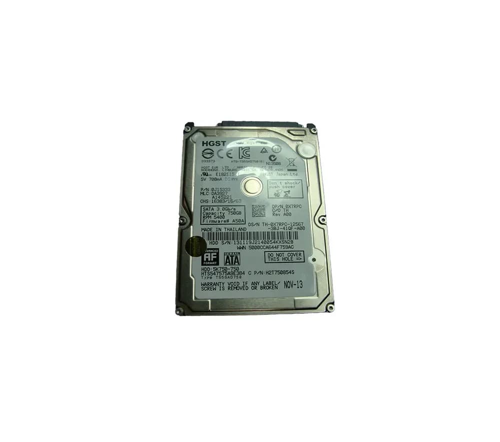 X7RPC - Dell 750GB 5400RPM SATA 3Gb/s 2.5-in Hard Drive